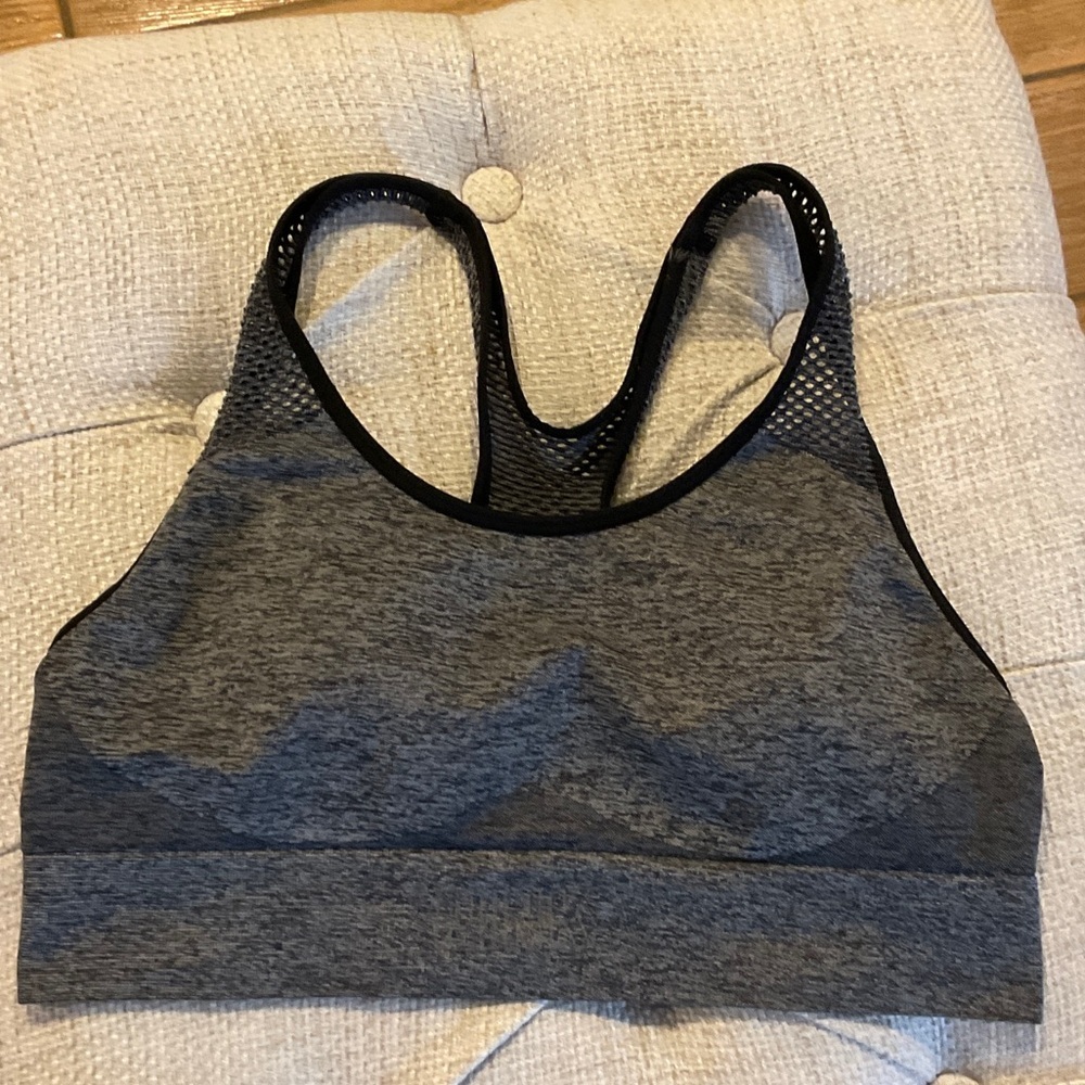 PINK Victoria's Secret Black and Gray Sports Bra